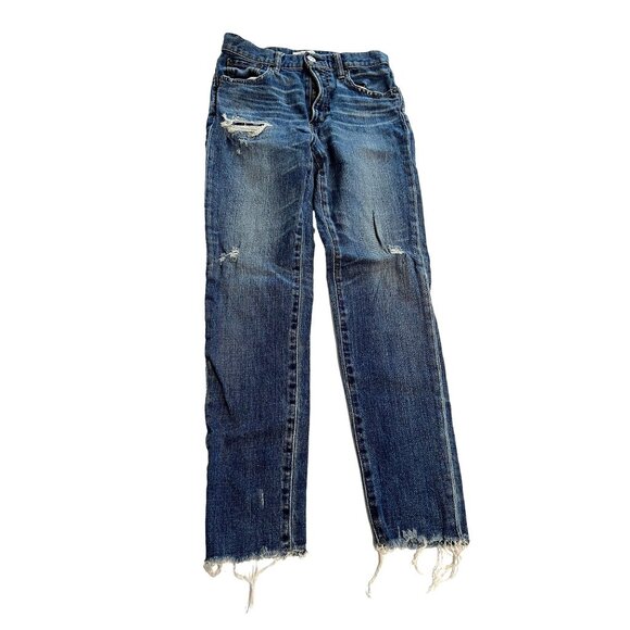 MOUSSY Vintage Hammond High Rise Skinny Ankle Jeans in Blue